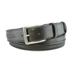Black burnished welt belt