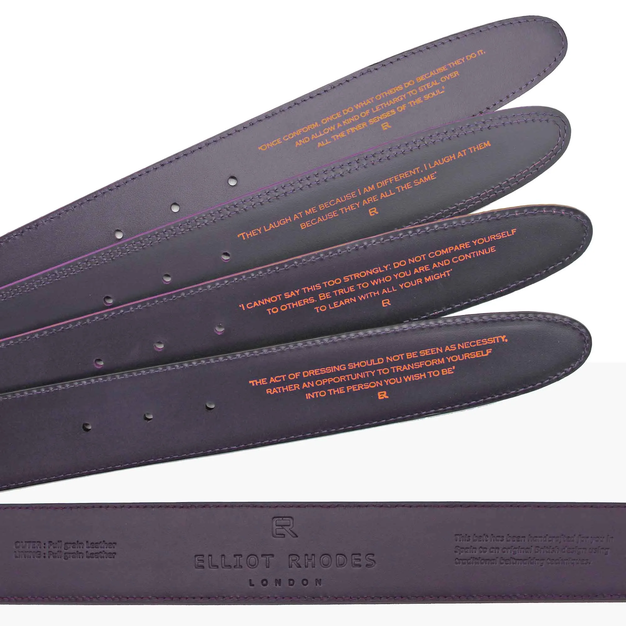 Black burnished welt belt