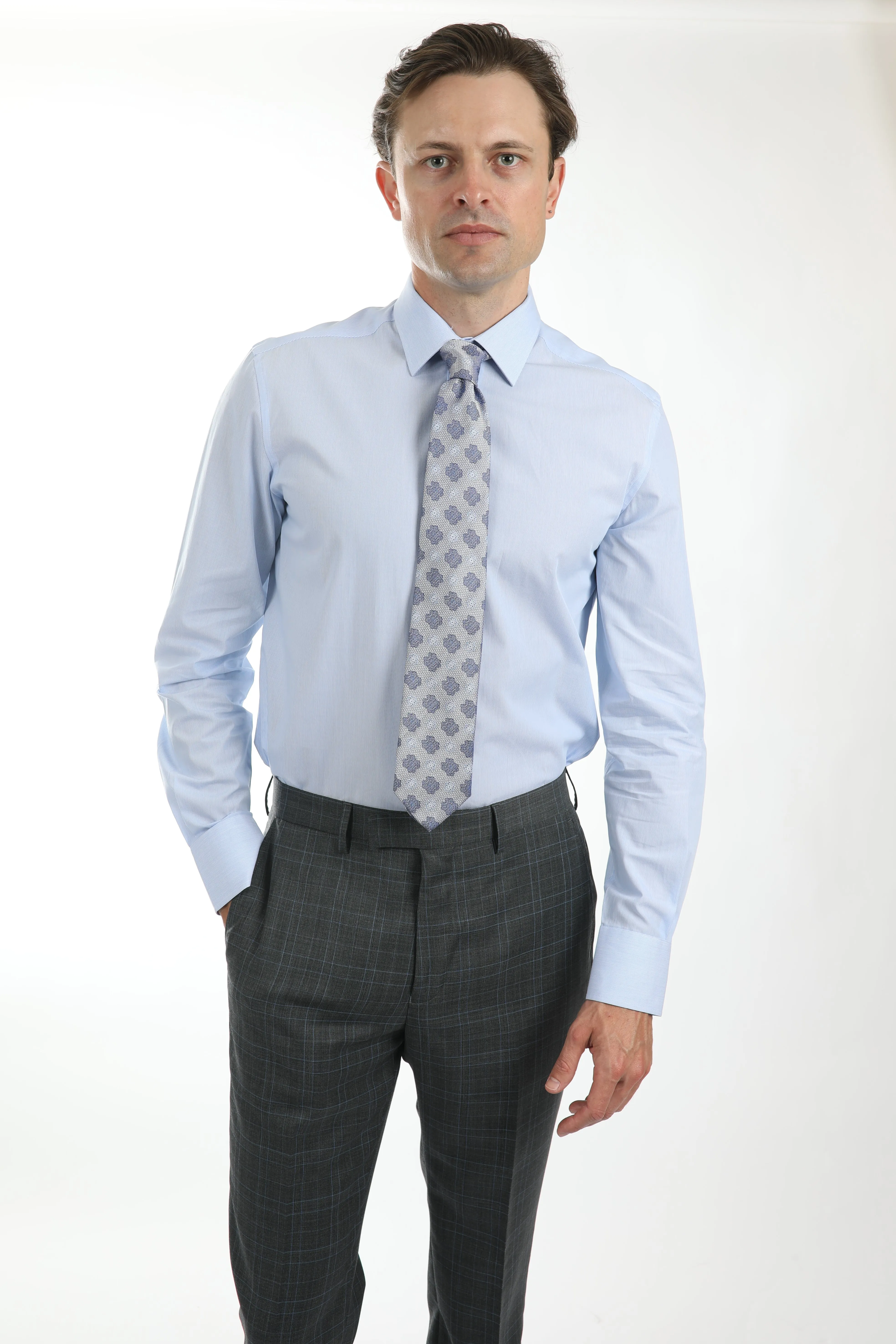 Blue Stripe Shirt (Slim Fit)