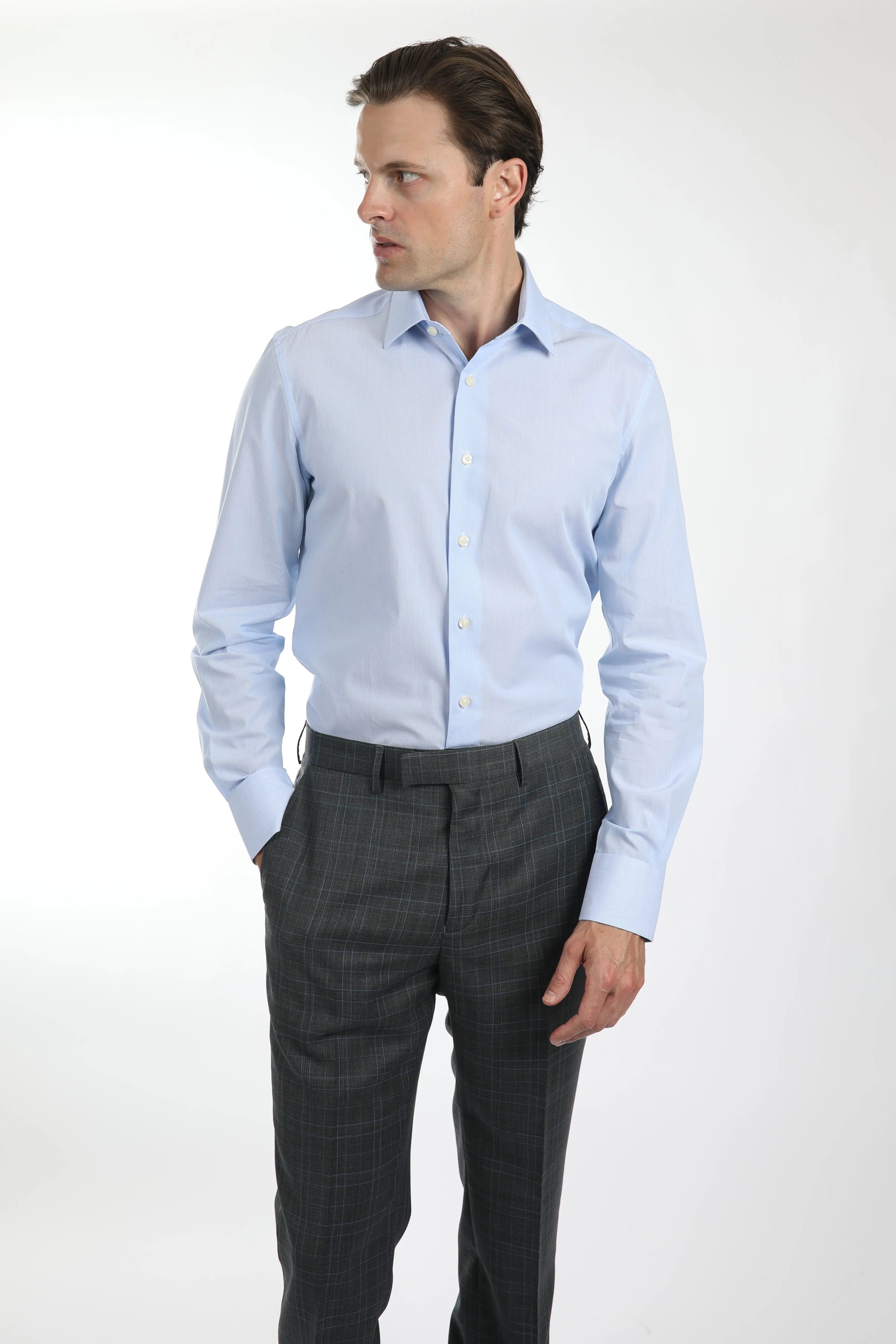 Blue Stripe Shirt (Slim Fit)