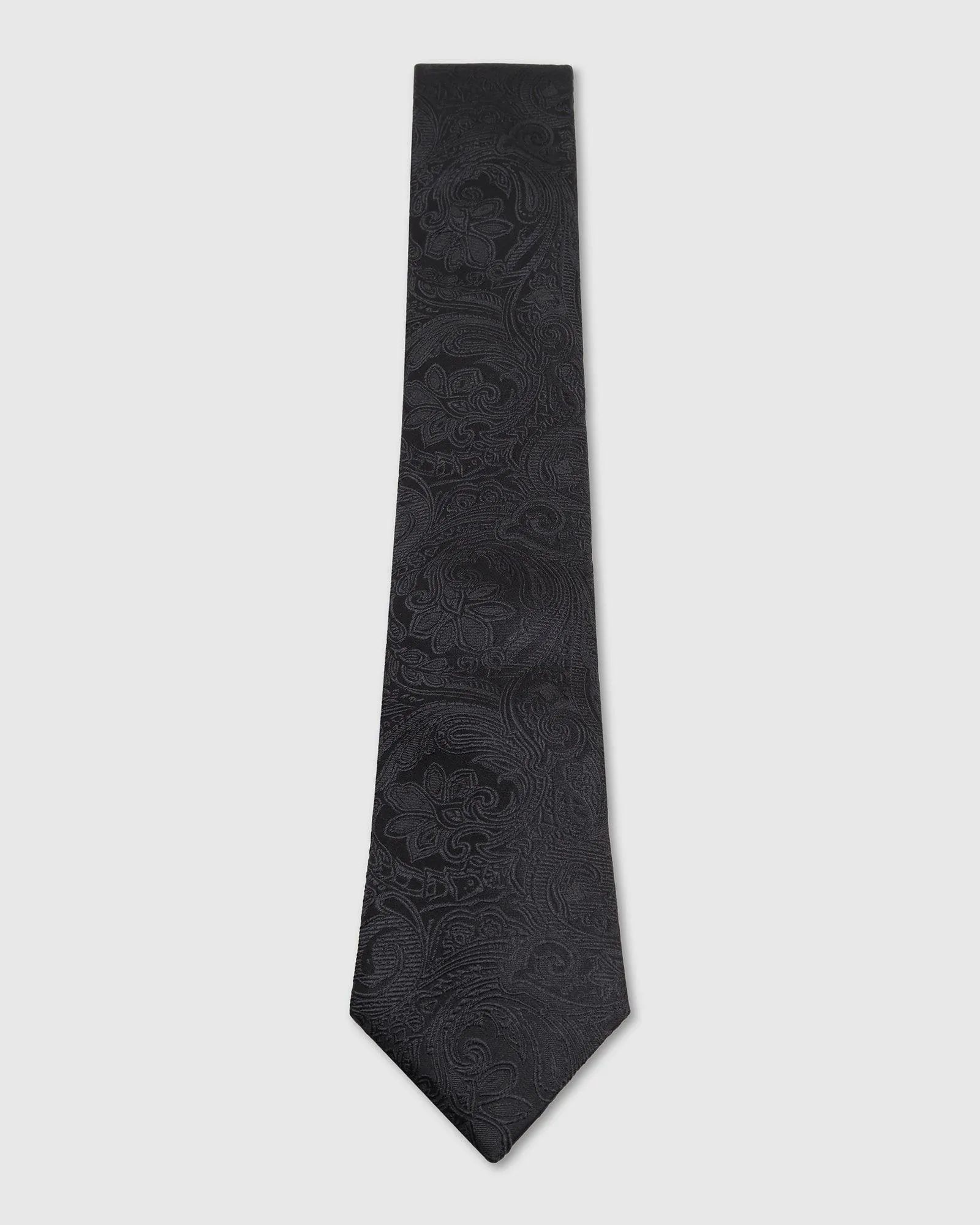 Boxed Combo Printed Tie And Pocket Square In Black - Tick