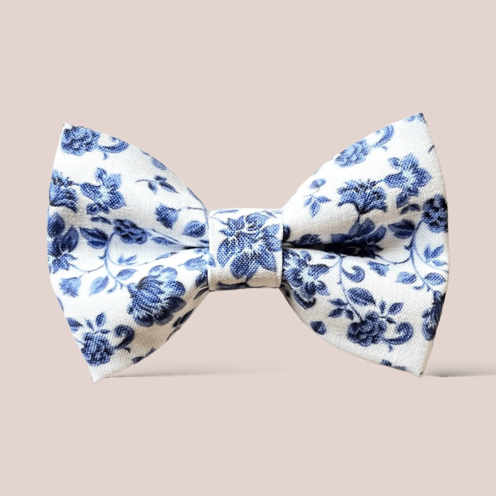 French Blue Floral Hair Bow