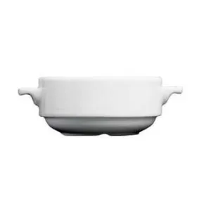 Genware White Handled Soup Bowl