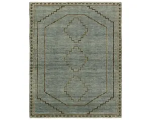 Jaipur Living Cyprus Paphos Hand-Knotted  Blue/Sage Green Rug