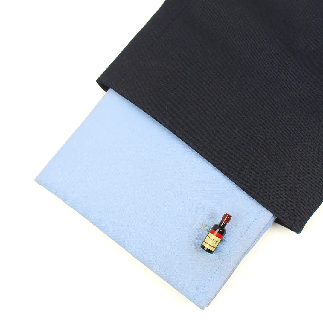 Peluche Old Wine Bottle Black Cufflinks for Men