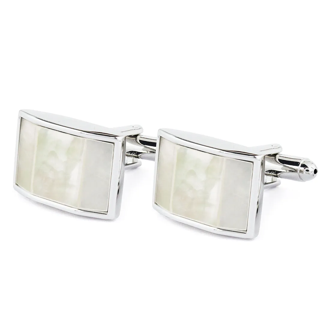 Peluche Trapezium Mother of Pearl Cufflinks