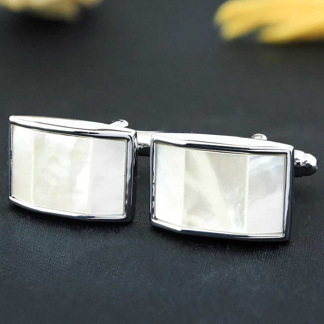 Peluche Trapezium Mother of Pearl Cufflinks