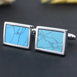 Peluche Turquoise Tab Cufflinks