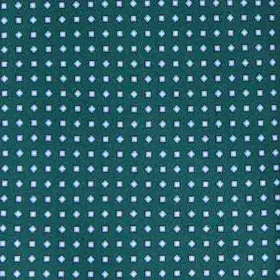 Square Dots Green Silk Tie
