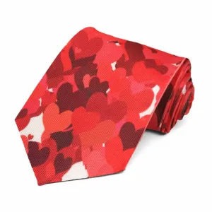 Valentine's Day Heart Extra Long Necktie